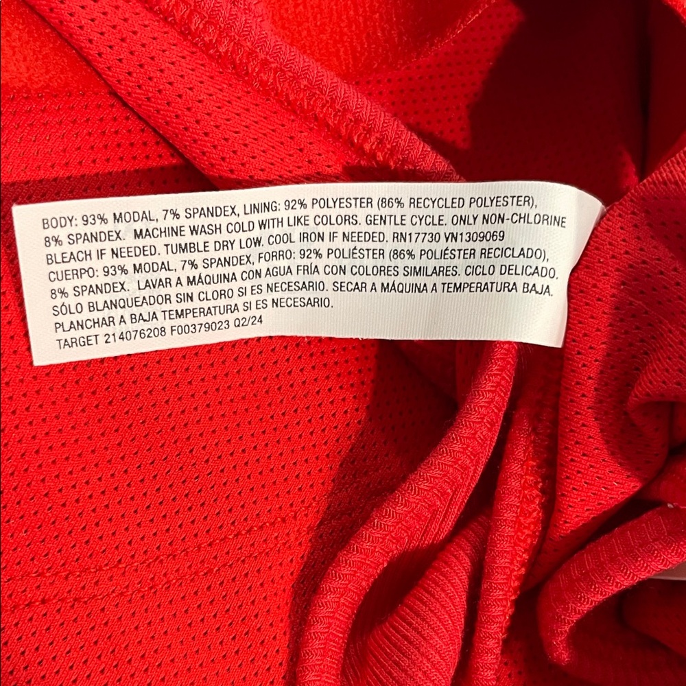 NWT All in Motion Women's XXL Red Crop Top - Picture 5 of 7